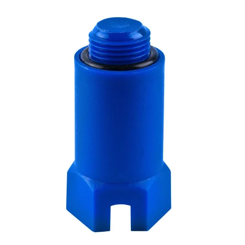 Фото заглушка пластик синяя нр l=68мм 1/2" для водорозетки рос РОС