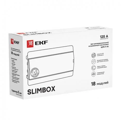 Фото щит щрв-п-18 "slimbox" ip41 бел. дверца proxima ekf sb-v-18w EKF