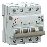 Фото выключатель автоматический av-10 dc 4p 16a (c) 10ka ekf averes