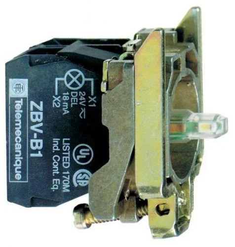 Фото корпус кнопки 22мм 24в с подсветкой sche zb4bw0b45 Schneider Electric