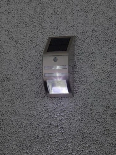 Фото светильник фасадный erafs012-26 хром 3led 50лм солнечная батарея эра б0044252 Эра