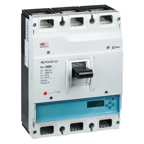 Фото автоматический выключатель av power-4/3 1000а 50ka etu6.2 ekf averes EKF