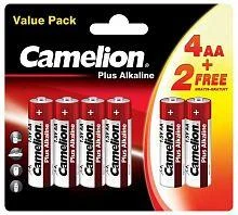 Фото элемент питания lr6 plus alkaline 4+2 (4+2lr6-bp) 1.5в (блист.6шт) camelion 14113