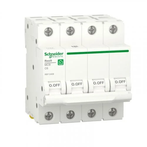 Фото выключатель автоматический resi9 (ав) с 6а 4p 6000а sche r9f12406 Schneider Electric