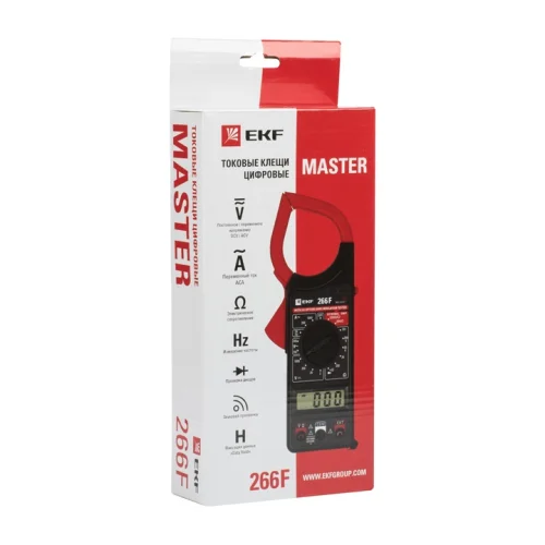 Токовые клещи цифровые 266F EKF Master фото 2
