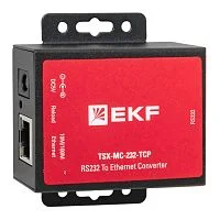 Фото 1-портовый преобразователь rs-232 в ethernet, ekf, mc-232-tcp tsx ekf