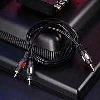 Фото шнур 3.5 stereo plug - 2rca plug 1.5м (gold) rexant 17-4232