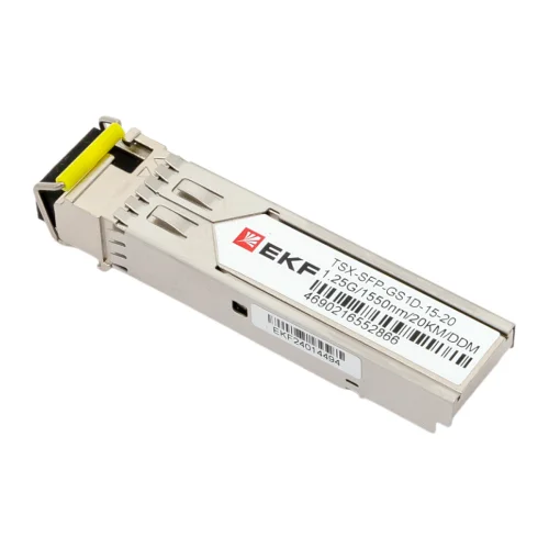 Фото sfp модуль 1,25 гбит одинарное одномодовое оптоволокно 1550нм дальность 20км tsx ekf EKF фото 4