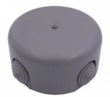 Фото коробка распределительная 78мм (4 кабельных ввода в комплекте) пластик титан bironi b1-521-26-k