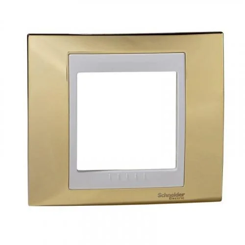 Фото рамка 1-м unica золото бел. sche mgu66.002.804 Schneider Electric