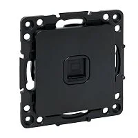 Фото стокгольм механизм розетки rj-45 1-местной черный ekf proxima