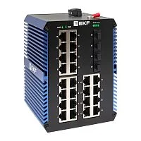 Фото промышленный неуправляемый коммутатор u-4gx/sfp-24gtp, 4 порта 1000base-x sfp, 24 порта 10/100/1000base-t(x) rj45 c poe, монтаж на динрейку tsx ekf