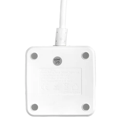 Фото удлинитель "куб" 2 гнезда usb + 2type c с быстрой зарядкой, подставкой под телефон и ночником 1,3 метра 1мм2 EKF фото 9