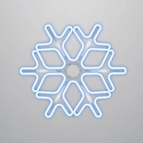 Фото фигура "снежинка" из гибкого неона 60х60см син./бел. эффект тающих сосулек neon-night 501-223 Neon-Night