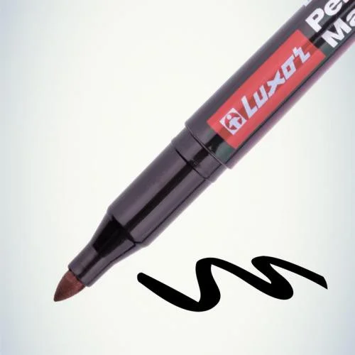 Фото маркер перманентный пулевидный 1-2мм черн. luxor б0048244 Luxor фото 3
