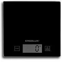 Фото весы кухонные elx-sk01-с02 до 5кг 150х150мм черн. ergolux 13598