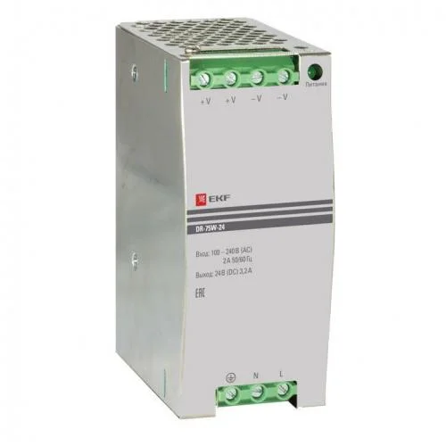 Фото блок питания 24в dr-75w-24 ekf dr-75w-24 