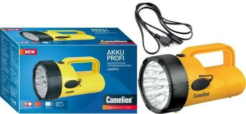 Фото фонарь 19led 29314 (аккум. 220в желт.; 4в 2.3а-ч) camelion 10471 Camelion фото 2