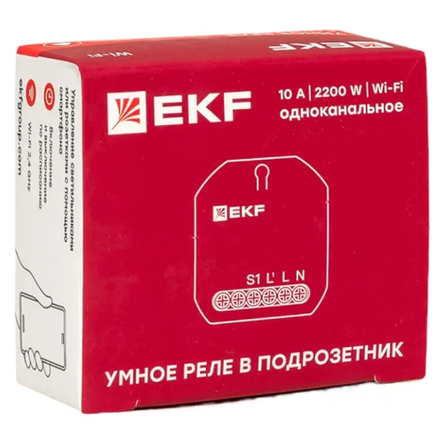 Фото умное реле в подрозетник 1-канальное wi-fi ekf connect EKF фото 9