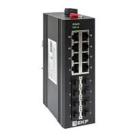 Фото промышленный неуправляемый коммутатор u-8gx/sfp-8gt, 8 портов 1000base-x sfp, 8 портов 10/100/1000base-t(x) rj45, монтаж на динрейку tsx ekf