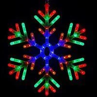Фото светильник декоративный "снежинка" lvld-sf48m-39 48 красн./зел./син. светодиодов 39см с контроллером shlights 469060104975