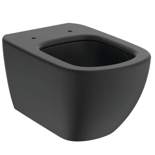 Фото унитаз подвесной горизонтальный выпуск без сиденья черный tesi aquablade ideal standard t0079v3 Ideal Standard