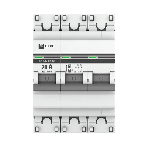 Фото выключатель нагрузки 3p 20а вн-63 ekf proxima EKF фото 2
