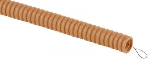 Фото труба гофрированная легкая пвх d25мм с протяжкой сосна (уп.25м) эра б0043213 Эра