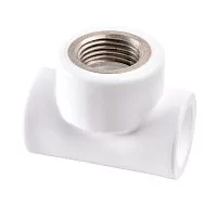 Фото тройник pp-r комбинированный белый вр дн 20х1/2" pro valfex 10127020-pro