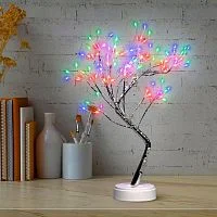 Фото фигура светодиодная новогодняя дерево с самоцветами 36led ip20 3хaa эра б0056009