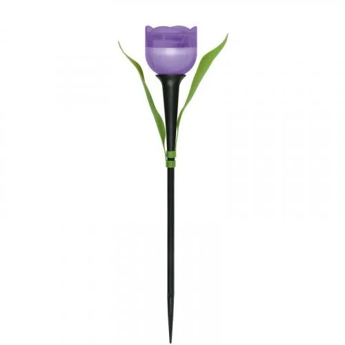 Фото светильник садовый usl-c-453/pt305 "лиловый тюльпан" purple tulip ip44 солнечная батарея uniel ul-00004278 Uniel