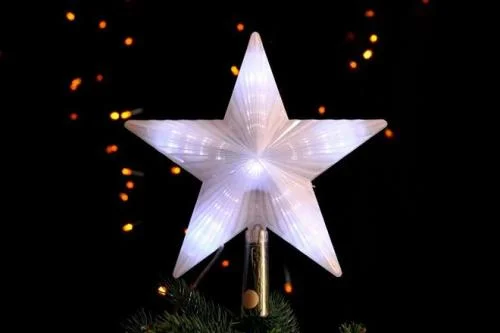 Фото верхушка на елку "звезда" st10m-bo 15см 10 двухцветных led на барейках shlights 4690601049162 SHLights