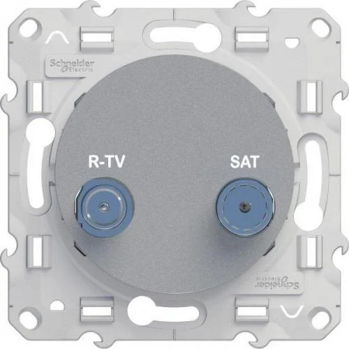 Фото механизм розетки сп r-tv-sat odace оконечная алюм. sche s53r455 Schneider Electric