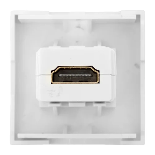 Фото розетка hdmi, 2 модуля, 1 гнездо, без индикатора, белая ekf EKF фото 4