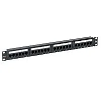 Фото патч-панель teracom pro 19'' cat.5e 1u неэкранированная utp 24 порта rj-45 dual idc с органайзером