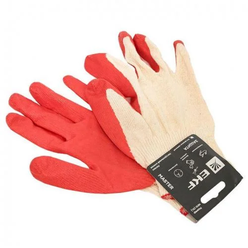 Фото перчатки рабочие защита с одинарным латексным обливом (13 класс 10 разм) master ekf pe13lt-10-mas EKF фото 4