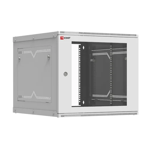 Фото шкаф телекоммуникационный настенный разборный 9u (600х650) дверь стекло, astra серия ekf proxima EKF