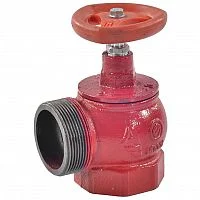 Фото клапан пожарный чугун угловой 90 гр кпкм 50-1 ду 50 1,6 мпа муфта-цапка апогей 110045