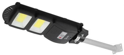 Фото светильник консольный 40вт 750лм 5000к ip66 на солнечной батарее cob с кронштейном с датчиком движения пду эра б0046794 Эра