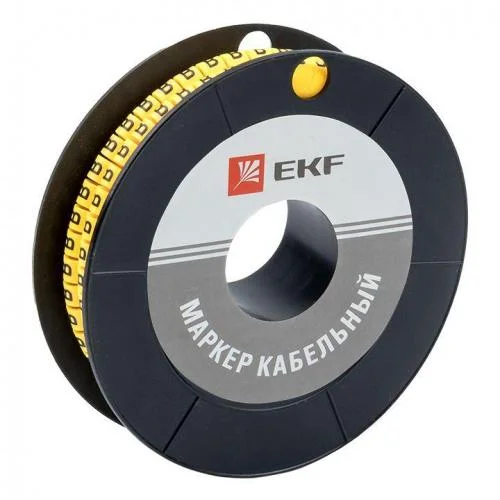 Фото маркер каб. 2.5кв.мм "b" (ес-1) (уп.1000шт) ekf plc-km-2.5-b EKF