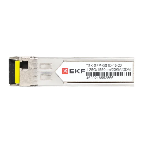 Фото sfp модуль 1,25 гбит одинарное одномодовое оптоволокно 1550нм дальность 20км tsx ekf EKF фото 2