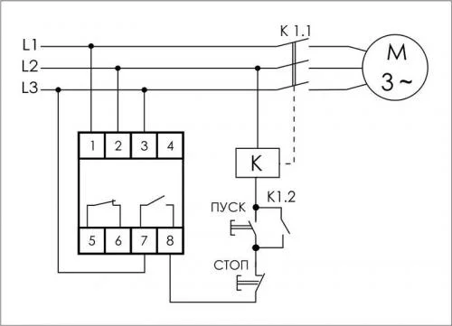 Фото реле контроля фаз для сетей с изолированной нейтралью ckf-11 (монтаж на din-рейке 35мм; регулировка задержки отключения; контроль чередования фаз; 3х400в 8а 1z 1r ip20)(аналог ел-11е) f&f ea04.004.003 Евроавтоматика F&F фото 2