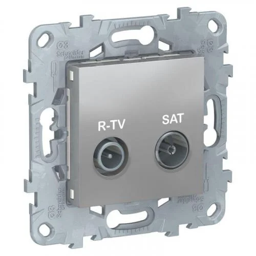 Фото механизм розетки r-tv/sat unica new одиноч. алюм. sche nu545430 Schneider Electric