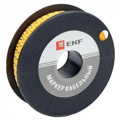 Фото маркер каб. 4.0кв.мм "9" (ес-2) (уп.500шт) ekf plc-km-4-9 EKF