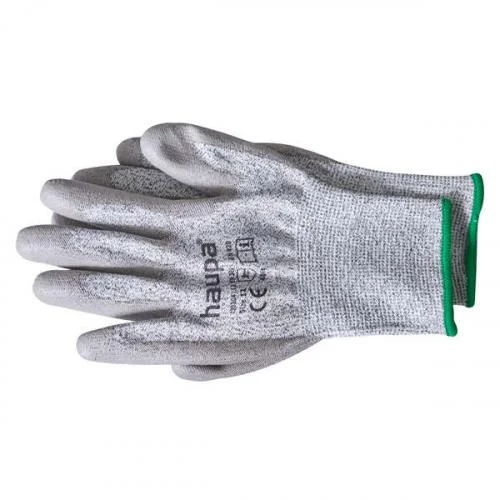 Фото перчатки с полиуретановым покрытием 5 степень защ. размер 9 сер. (пара) haupa 120304/9 HAUPA