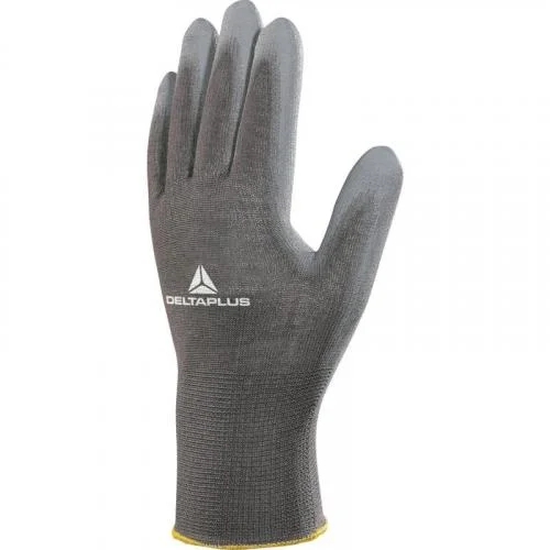 Фото перчатки полиэстеровые с полиуретановым покрытием ve702pg размер 9 delta plus ve702pg09 Delta Plus