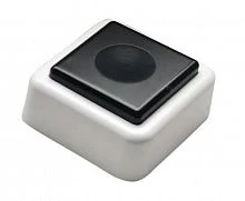 Фото кнопка звонка (выключатель для бытовых электрических звонков) тритон вз1-01 черн.