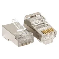 Фото коннектор rj-45 teracom pro экранированный 8p8c 30мкд cat.5e универсальный (упак.20шт)