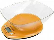 Фото весы кухонные elx-sk04-c11 до 5кг со съемной чашей оранж. ergolux 13606