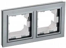 Фото рамка 2-м ip44 brite ру-2-брс-44 сталь iek br-m22-44-k46